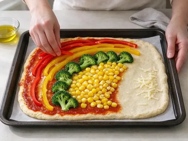 Rainbow pizza, step 4