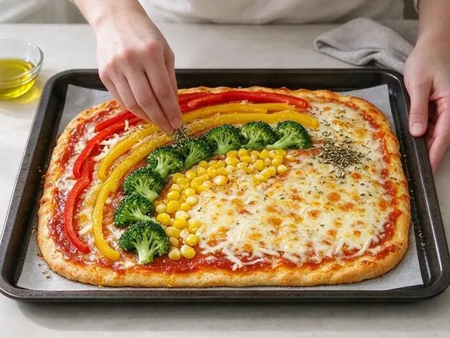 Rainbow pizza, step 5