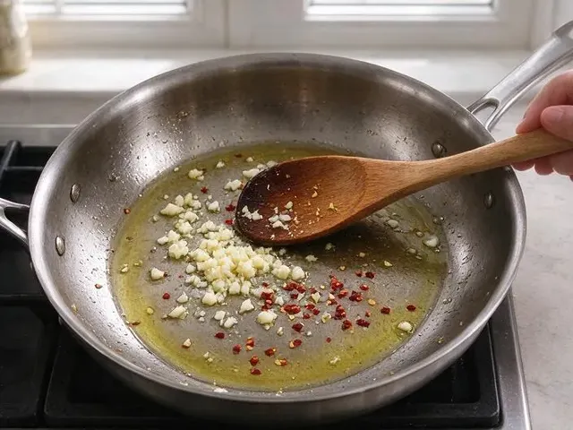 Gluten-free shrimp scampi, step 3