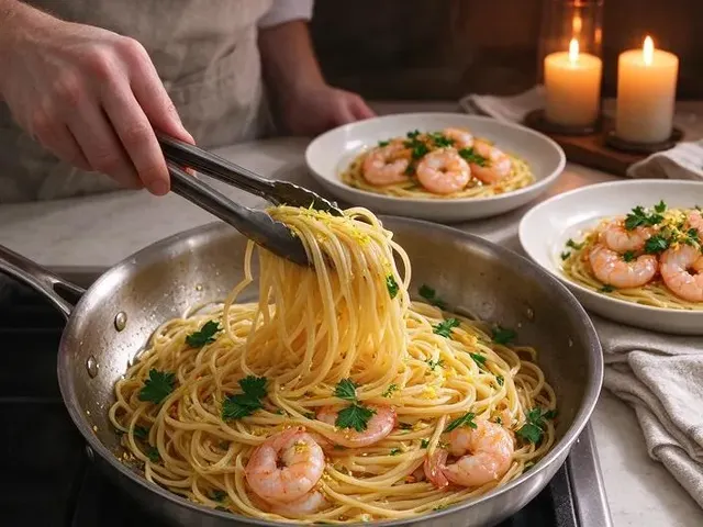 Gluten-free shrimp scampi, step 6