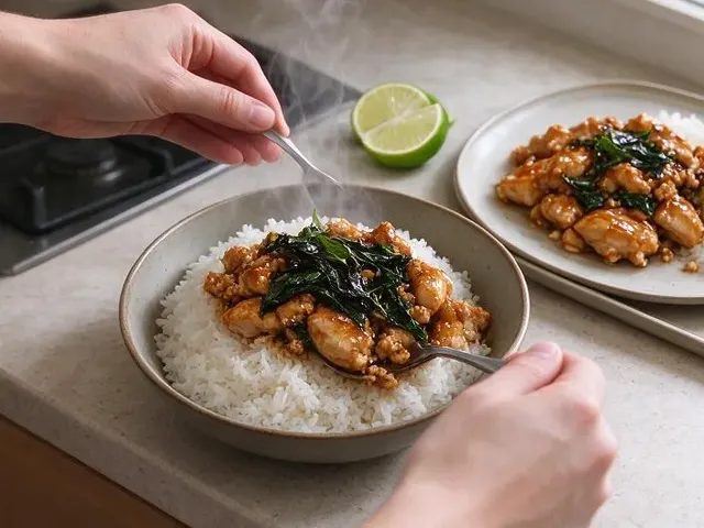 Thai basil chicken, step 6
