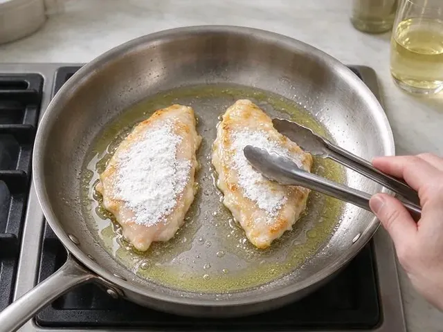 Gluten-free chicken piccata, step 2