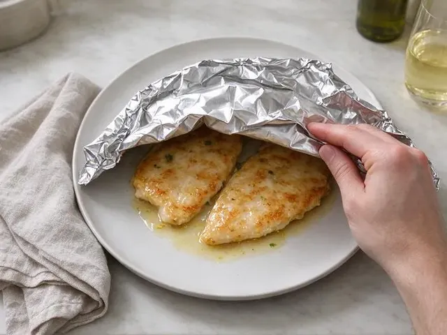 Gluten-free chicken piccata, step 3