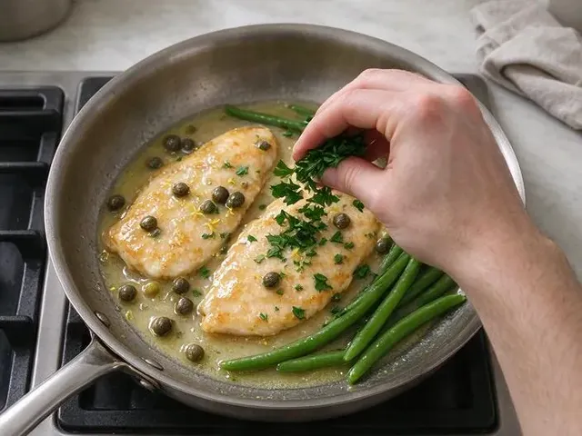 Gluten-free chicken piccata, step 6