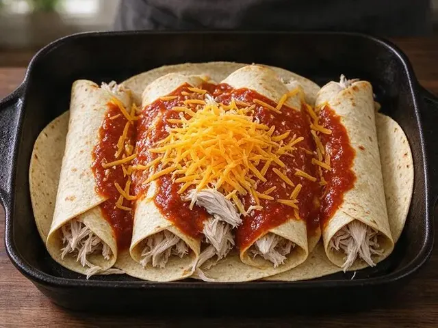 Gluten-free chicken enchiladas, step 5