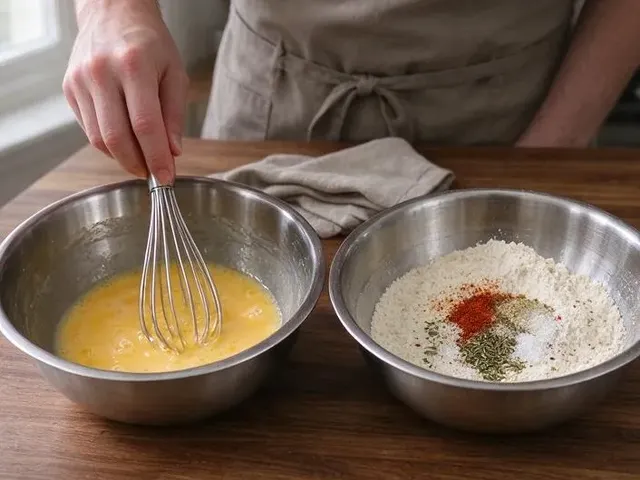 Gluten-free fried chicken, step 2