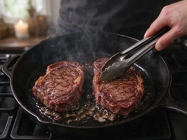 Seared steak with chimichurri, step 4