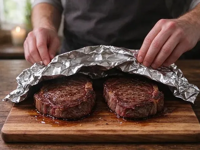 Seared steak with chimichurri, step 5