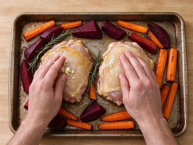 Maple-Rosemary Chicken with Roasted Beets and Carrots, step 3