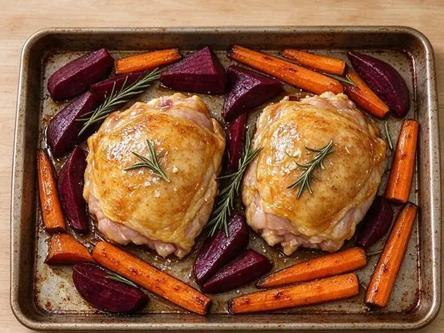 Maple-Rosemary Chicken with Roasted Beets and Carrots, step 5