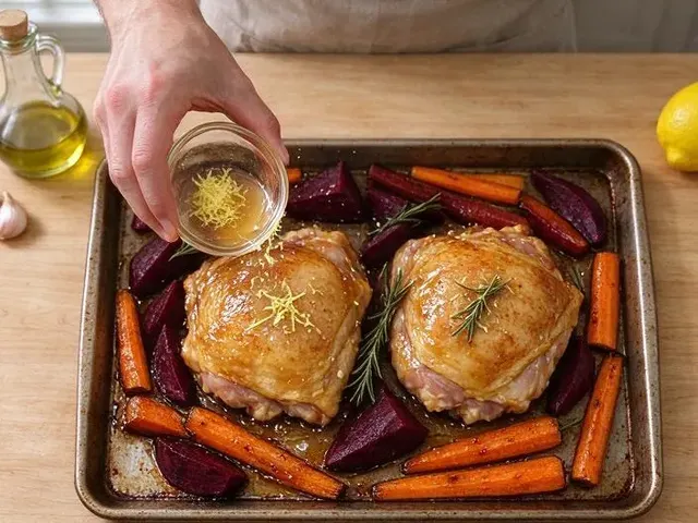 Maple-Rosemary Chicken with Roasted Beets and Carrots, step 6