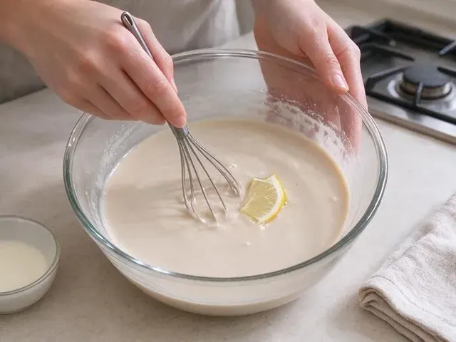 Gluten-free oat milk pancakes, step 1