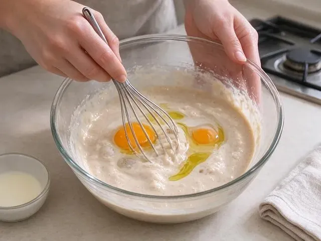 Gluten-free oat milk pancakes, step 3