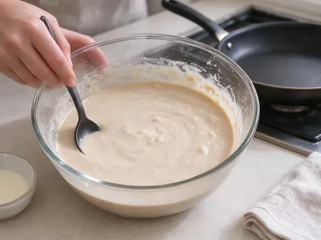 Gluten-free oat milk pancakes, step 4
