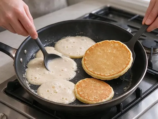 Gluten-free oat milk pancakes, step 5