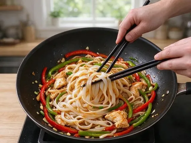 Gluten-free drunken noodles, step 4