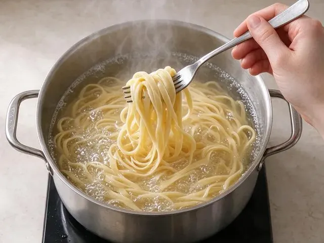 Gluten-free fettuccine alfredo, step 1