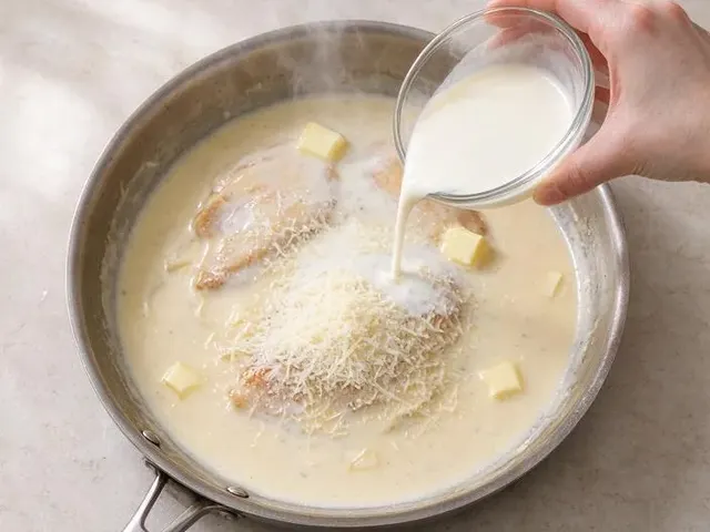 Gluten-free fettuccine alfredo, step 4