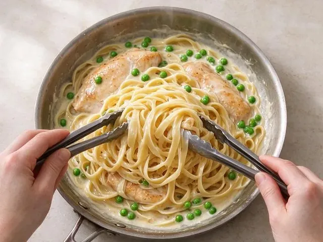 Gluten-free fettuccine alfredo, step 5