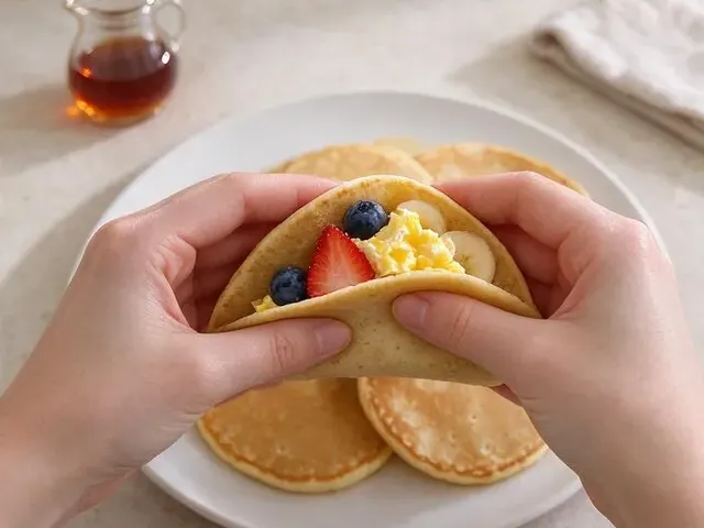 Pancake tacos, step 5