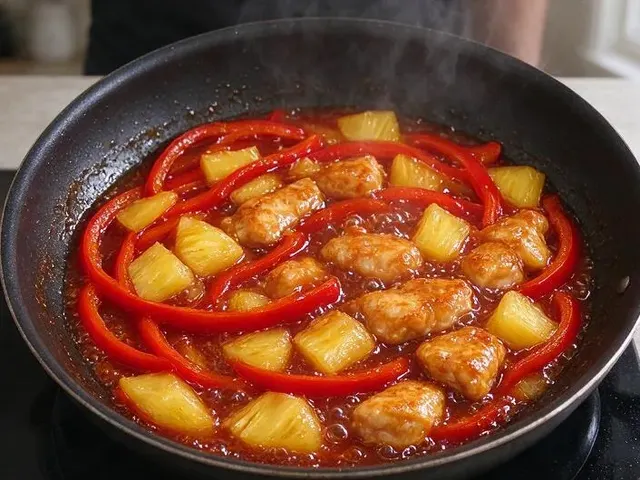 Gluten-free sweet and sour chicken, step 5