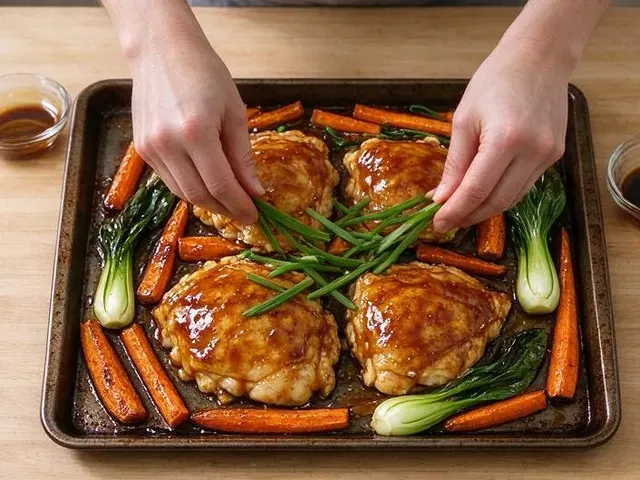 Honey Ginger Glazed Chicken and Root Vegetable Sheet-Pan Dinner, step 6