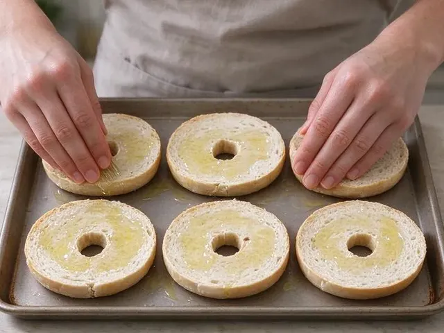 Gluten-free pizza bagels, step 1