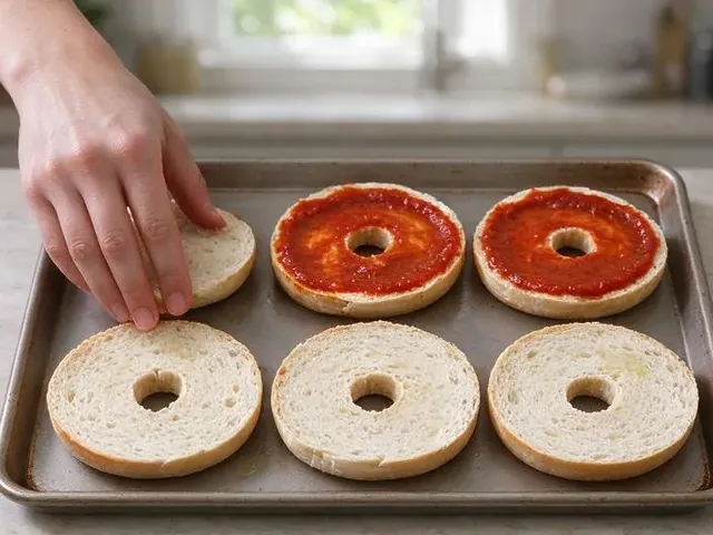 Gluten-free pizza bagels, step 3
