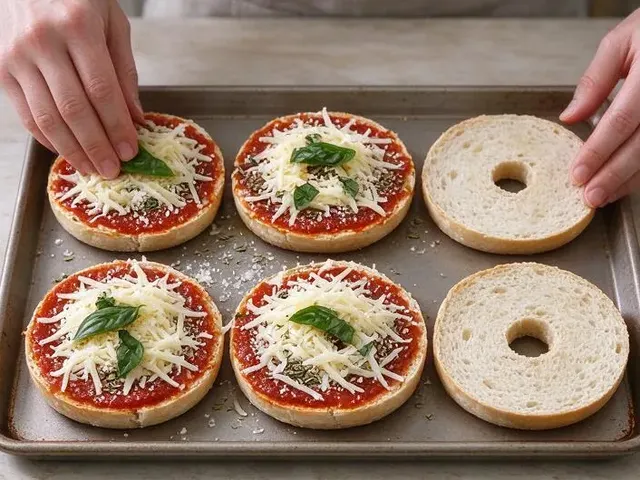 Gluten-free pizza bagels, step 4
