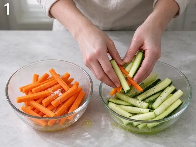 Crispy Herb Chicken Tenders with Carrot Fries and Avocado Dip, step 2