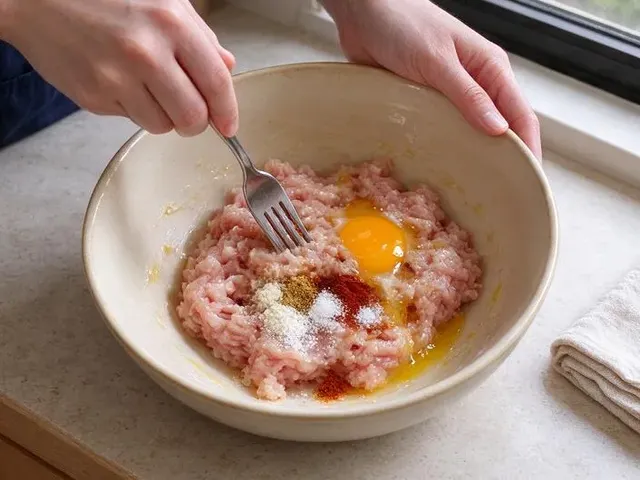 Gluten-free dino nuggets, step 1