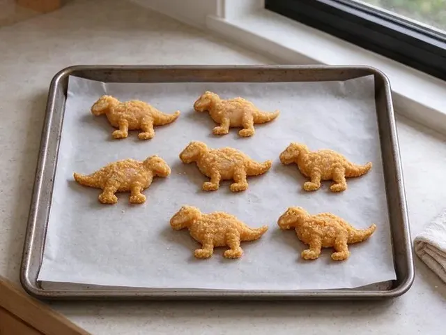 Gluten-free dino nuggets, step 3