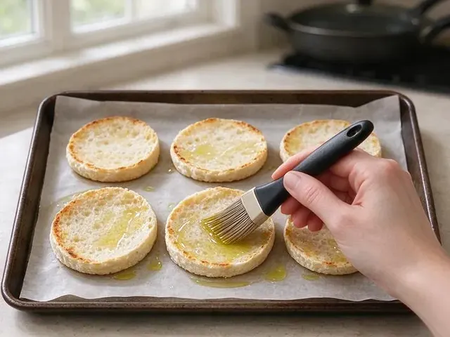 Gluten-free English Muffin Pizzas, step 2