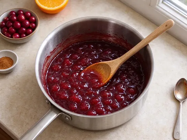 Homemade cranberry sauce, step 4