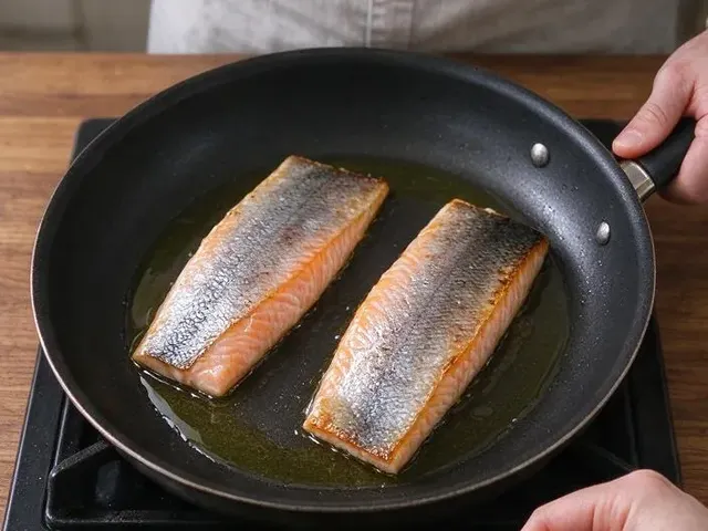 Crispy-Skin Trout with Orange, Roasted Carrots and Spinach, step 4