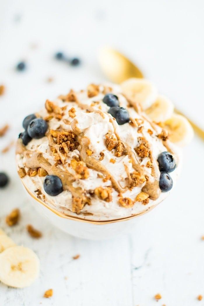 Whipped Peanut Butter Yogurt Bowl Whipped Peanut Butter Yogurt Bowl