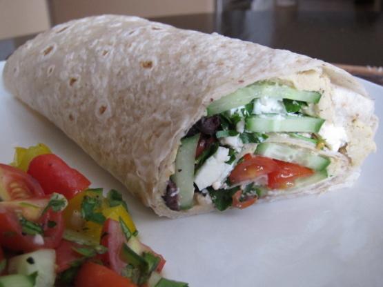 Mediterranean Veggie Wrap Mediterranean Veggie Wrap
