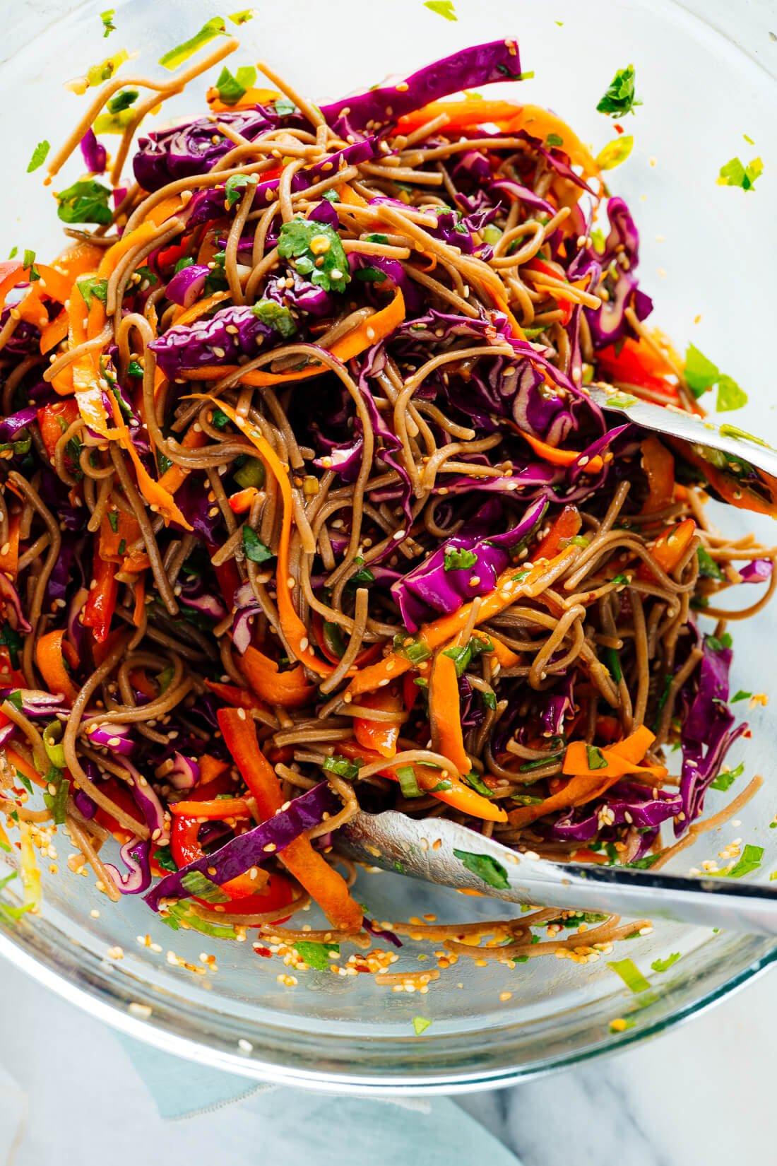 Colorful Veggie Sesame Noodles Colorful Veggie Sesame Noodles