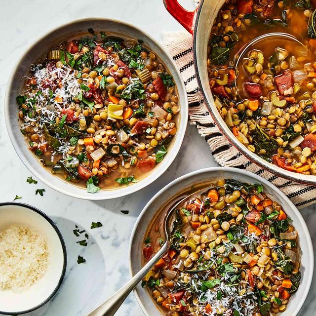 One-Pot Lentil & Vegetable Soup with Parmesan One-Pot Lentil & Vegetable Soup with Parmesan