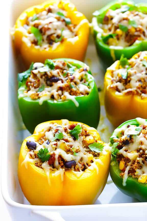 5-Ingredient Mexican Quinoa Stuffed Peppers 5-Ingredient Mexican Quinoa Stuffed Peppers