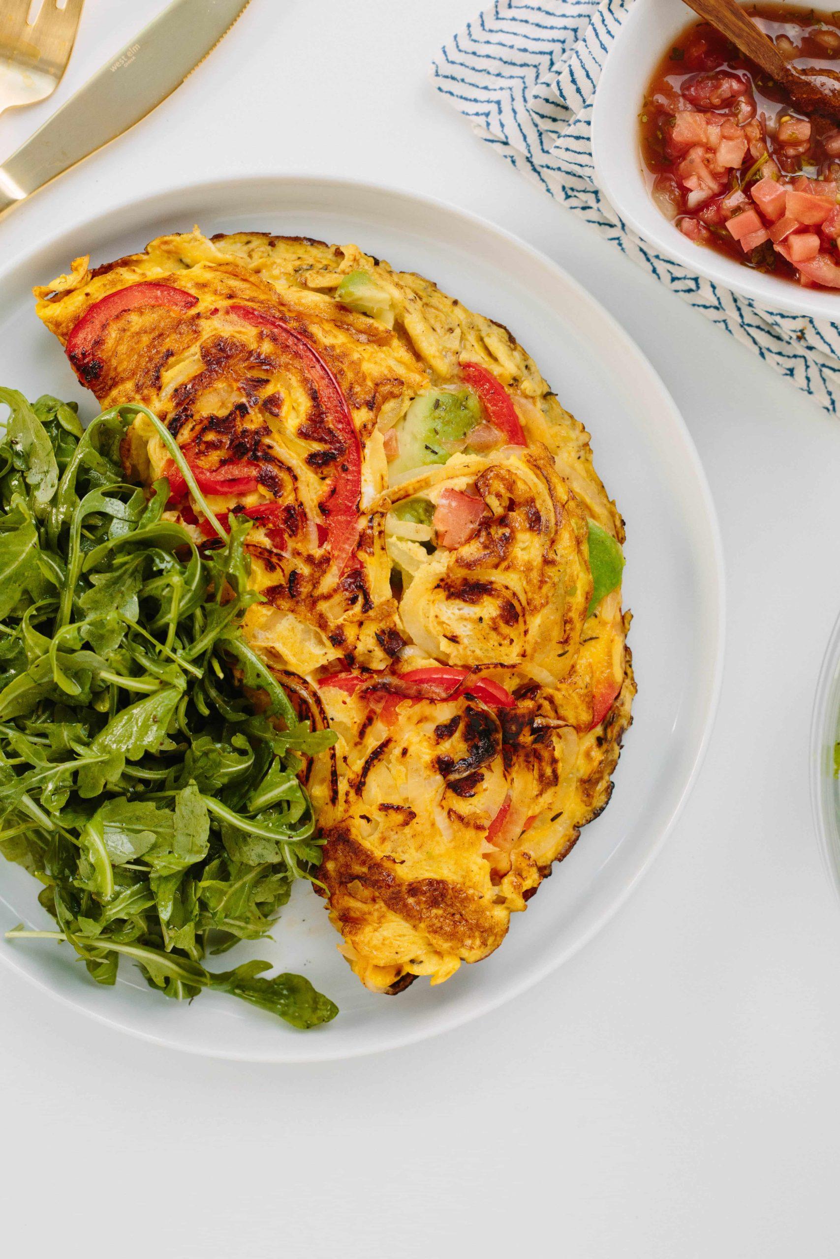 Vegetarian Western Omelette with Spiralized Bell Peppers Vegetarian Western Omelette with Spiralized Bell Peppers