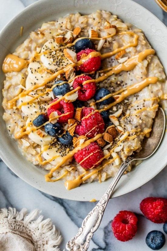 Peanut Butter Breakfast Oatmeal Bowl Peanut Butter Breakfast Oatmeal Bowl