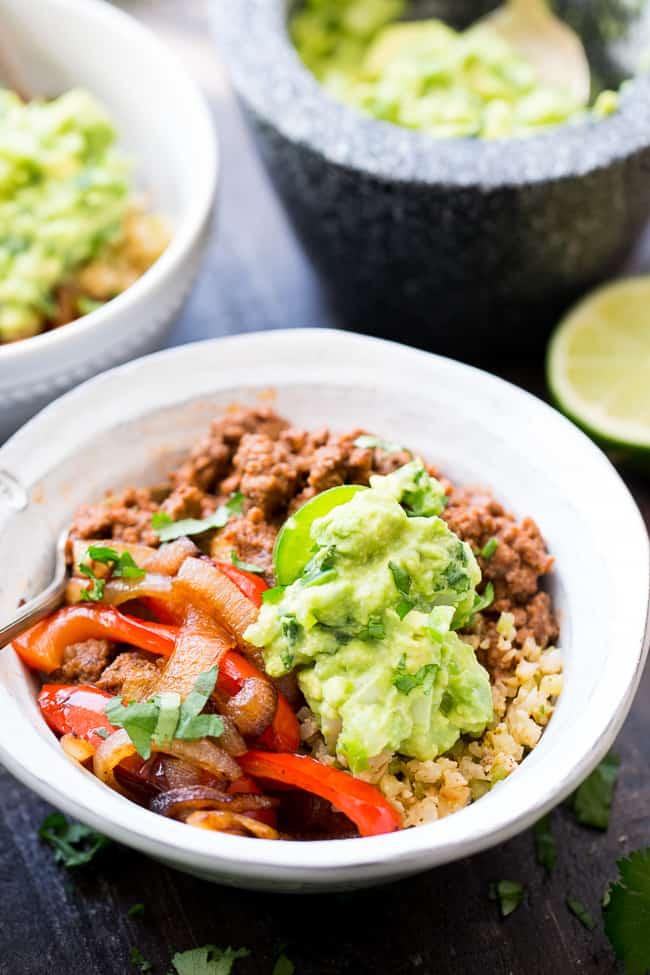 Paleo Burrito Bowls with Cauliflower Rice Paleo Burrito Bowls with Cauliflower Rice
