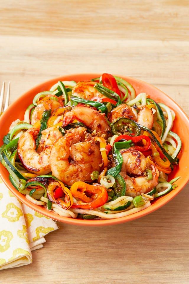 Spicy Shrimp Stir-Fry with Zucchini Noodles Spicy Shrimp Stir-Fry with Zucchini Noodles