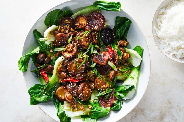 Glazed Shiitakes With Bok Choy Glazed Shiitakes With Bok Choy