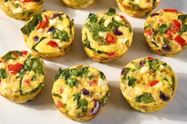 Muffin-Tin Omelets with Feta & Peppers Muffin-Tin Omelets with Feta & Peppers