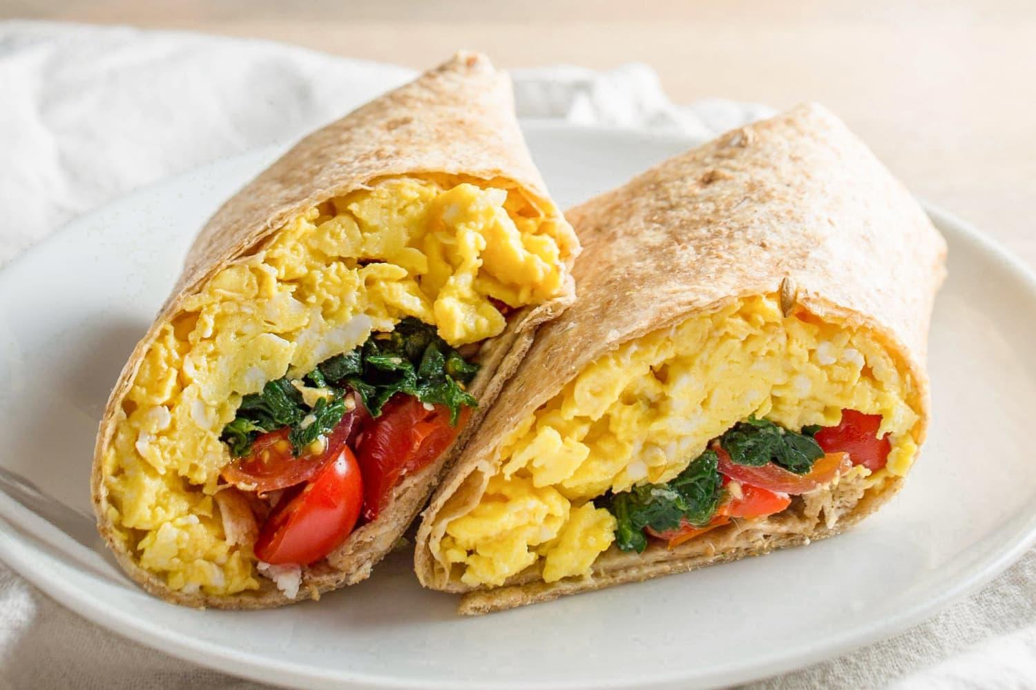 Recipe: Freezer-Friendly Spinach Feta Breakfast Wraps Recipe: Freezer-Friendly Spinach Feta Breakfast Wraps