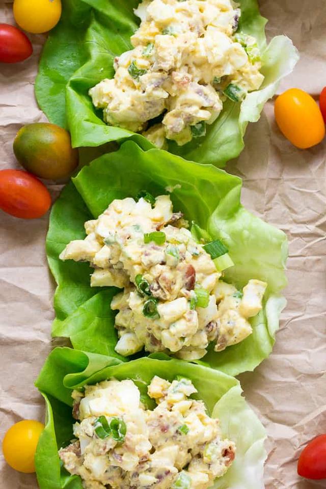 Paleo Egg Salad with Bacon and Scallions {Whole30, Low Carb} Paleo Egg Salad with Bacon and Scallions {Whole30, Low Carb}
