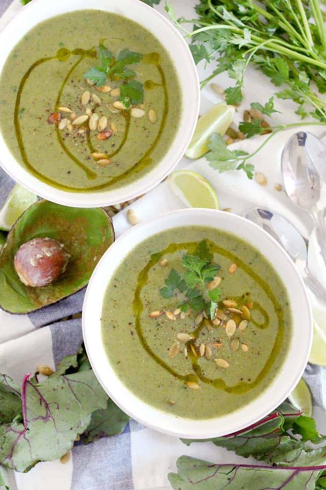 Broccoli Avocado Soup with Beet Greens Broccoli Avocado Soup with Beet Greens