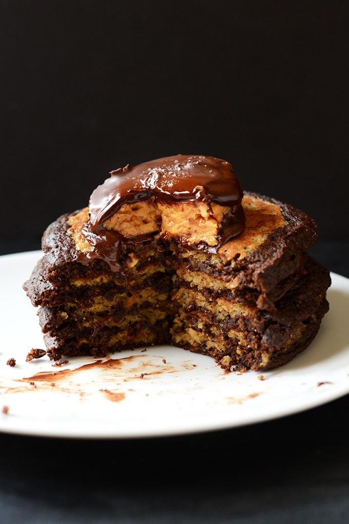Peanut Butter Cup Pancakes (Vegan + Gluten-Free) Peanut Butter Cup Pancakes (Vegan + Gluten-Free)